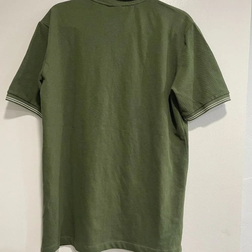 Hackett x Aston Martin Racing Earth Polo Shirt Green Sustainable Cotton Size L - Picture 5 of 7
